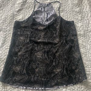 Reversible snake print Halter top